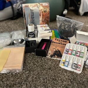Tattoo Kit with Ink Set and Guide